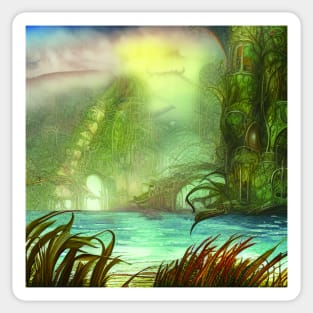 Imaginary Scenery Sea, Amazing Nature Sticker